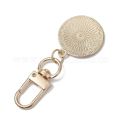 Flat Round with Evil Eye Alloy Enamel Pendant Decorations&nbsp;HJEW-JM02408-03