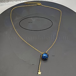 Stainless Steel Blue Planet Pendant Necklaces for Daily Wear and Parties&nbsp;QY7918