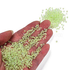 Glow in the Dark Luminous Transparent 8/0 Glass Seed Beads&nbsp;SEED-YWC0001-01I