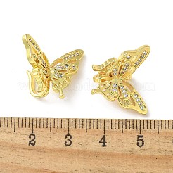 Brass Micro Pave Clear Cubic Zirconia Pendants&nbsp;KK-A236-11G