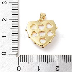 Brass Pave Natural Shell Pendants&nbsp;KK-F877-06G