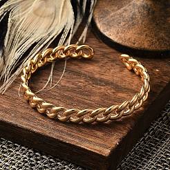 Brass Cuff Bangles&nbsp;BJEW-F482-06G