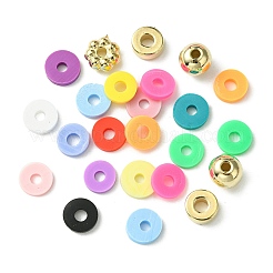 DIY ヘイシ ポリマー クレイ ビーズ ジュエリー作り ファインディング キット  ミックスカラー  6x1~5mm  穴：1.5~2.2mm.&nbsp;DIY-FS0005-94D
