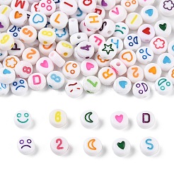 190Pcs 5 Styles Opaque Acrylic Beads&nbsp;MACR-FP0001-08