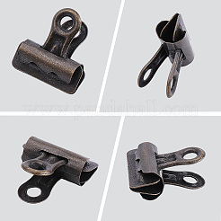 オフィスや学校用のアイロンクリップ20個  アンティークブロンズ  27x26x12.5mm&nbsp;AJEW-CP0011-46