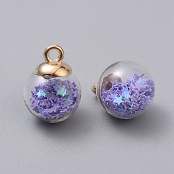 Transparent Glass Globe Pendants&nbsp;GLAA-TAC0002-I08