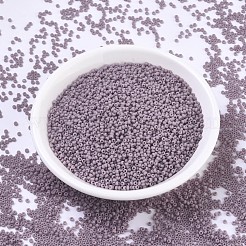 MIYUKIラウンドロカイユビーズ  日本製シードビーズ  11/0  (rr410f) マット不透明モーブ  2x1.3mm  穴：0.8mm  約5500個/50g&nbsp;SEED-X0054-RR0410F