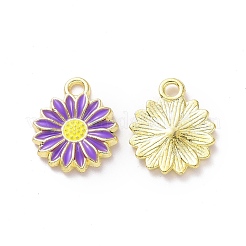 合金エナメルチャーム  デイジー  ミックスカラー  ミックスカラー  16x13x2mm  穴：2mm&nbsp;ENAM-A139-05G
