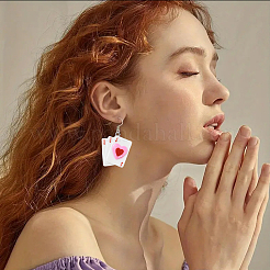 DIY Playing Card & Hat Resin Pendants Dangle Earring Making Kits&nbsp;DIY-YW0010-87