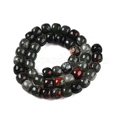 天然のアフリカブラッドストーンビーズ連売り  バレル  10~10.5x9~9.5mm  穴：1.2mm  約41~43個/連  14.37~16''（36.5~40センチメートル）&nbsp;G-T138-150