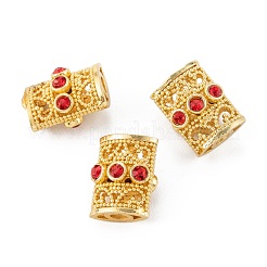 Brass Micro Pave Cubic Zirconia Beads&nbsp;ZIRC-P088-09G