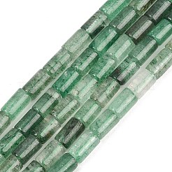 天然の緑のイチゴクォーツビーズ連売り  コラム  7.5~9x5~5.5mm  穴：0.7~0.8mm  約48個/連  15.35''（39センチメートル）&nbsp;G-F832-B06-01B