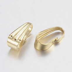 304ステンレススチールスナップオンベイル  18KGP本金メッキ  8.5x3.5x4mm  インナー：3x8mm&nbsp;STAS-F155-27G