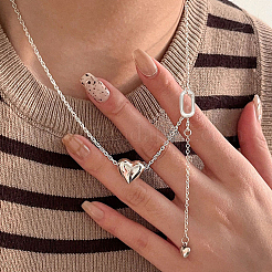 2Pcs 925 Sterling Silver Spring Gate Rings&nbsp;STER-BBC0008-68