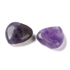 Natural Amethyst Heart Palm Stones&nbsp;G-M416-09A