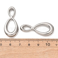 304ステンレススチールリンクリング  無限大  変色なし  ステンレス鋼色  37x16x4.5mm  内寸：8x4.5mmおよび16x8mm&nbsp;SA-A002-01D-P