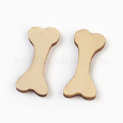 ウッドカボション  レーザーカットウッドシェイプ  骨  バリーウッド  29.5~30x12~12.5x2.5mm&nbsp;LS-WOOD-L007-15A