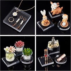 3Pcs 3 Style Transparent Acrylic Display Bases&nbsp;AJEW-FG0001-52
