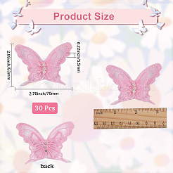 30Pcs Polyester Butterfly Lace Appliques&nbsp;DIY-CY0001-65A