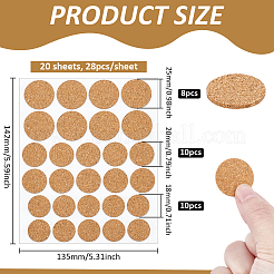 20 Sheets Cork Label Stickers&nbsp;AJEW-BC0009-59