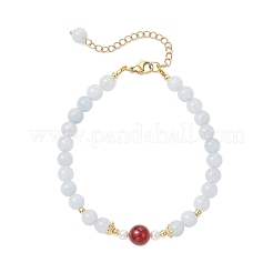 Natural White Jade Bracelets&nbsp;BJEW-JB11973-03