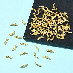 100個の合金ビーズ  カドミウムフリー＆ニッケルフリー＆鉛フリー  天使の翼  ゴールドカラー  12x3x3mm  穴：1.5mm&nbsp;FIND-FS0002-45