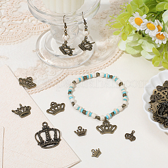 60Pcs 6 Styles Tibetan Style Alloy Charms&nbsp;FIND-BM0001-46