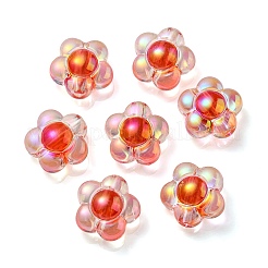 UV Plating Rainbow Iridescent Transparent Acrylic Beads&nbsp;OACR-C007-11B