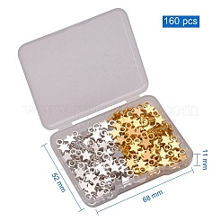 チベット風合金チャーム  スター  ゴールデン＆シルバー  10x8x2mm  穴：2.5mm  160個/箱&nbsp;TIBEP-YW0001-25