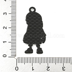 ハロウィンアロイエナメルペンダント  ブラック  スケルトンチャーム  ブラック  33x15x2mm  穴：2mm&nbsp;ENAM-M220-02F-B