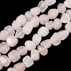 天然石ローズクォーツビーズ連売り  ナゲット  タンブルストーン  6~8.5x6~7.5x5~8mm  穴：0.9mm  約27~35個/連  9.84~11.02''（25~28センチメートル）&nbsp;GG-CBA9392-15
