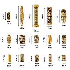 150Pcs 15 Style Tibetan Style Alloy Beads&nbsp;TIBEB-SZ0001-01