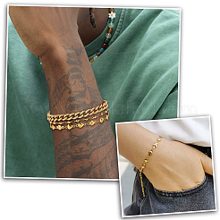 6Pcs 6 Styles Stainless Steel Chain Bracelets Kits&nbsp;BJEW-PH0004-47