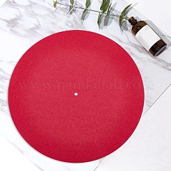 フェルトCDパッド  レコードマット  フラットラウンド  レッド  295x3mm  穴：7mm&nbsp;AJEW-WH20060-51H