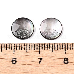 Natural Black Lip Shell Carved Cabochons&nbsp;SSHEL-T017-04D
