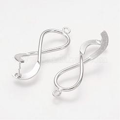 真鍮製ピンチべイル  8形状  銀色のメッキ  31~33x12~13mm  穴：2mm&nbsp;KK-KK619-S