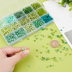 1800Pcs 15 Colors Glass Round Seed Beads&nbsp;SEED-AR0001-18