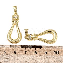 Brass Micro Pave Cubic Zirconia Pendants&nbsp;KK-I358-052G