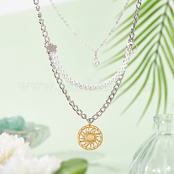 10Pcs 5 Styles 304 Stainless Steel Pendant  Cabochon Settings&nbsp;STAS-DC0014-92