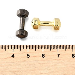 3個3色真鍮ビーズ  ダンベル  ミックスカラー  20x8x7mm  穴：1.4mm  1pc /カラー&nbsp;KK-XCP0001-97