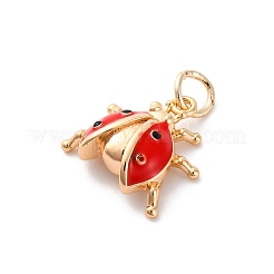 Brass Enamel Pendants&nbsp;KK-D360-15G