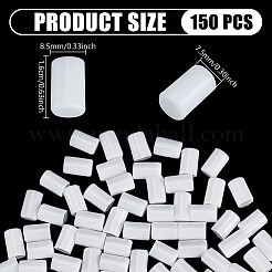 PVCフックハンガーチューブキャップ150個  ホワイト  16mm  内径：7.5mm&nbsp;FIND-GA0008-03