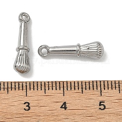 304ステンレスペンダント  書道筆ペンチャーム  ステンレス鋼色  19x5x4mm  穴：1.4mm&nbsp;STAS-I367-07P