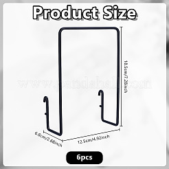 スチール製ダブルフック吊り下げラック  ブラック  125x68x185mm&nbsp;AJEW-WH0609-888