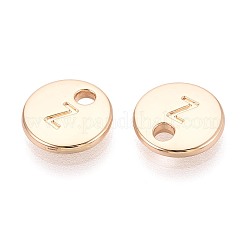 合金ペンダント  フラットラウンドい文字z  ゴールドカラー  10x2mm  穴：1.8mm&nbsp;FIND-SZC0010-112-Z