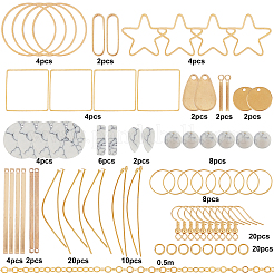 DIY Synthetic Turquoise Earring Kits&nbsp;DIY-SC0014-46
