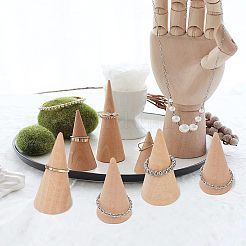 10Pcs 5 Style Wooden Ring Displays&nbsp;RDIS-FG0001-18