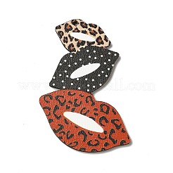 Single Face Printed Aspen Wood Big Pendants&nbsp;WOOD-G014-34