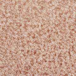MIYUKIラウンドロカイユビーズ  日本製シードビーズ  （rr369)ピーチツヤ  8/0  3mm  穴：1mm  約422~455PCS /ボトル  10 G /ボトル&nbsp;SEED-JP0009-RR0369
