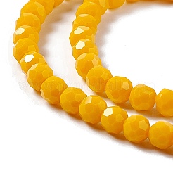 ファセット(32面)ガラスビーズ連売り  ラウンド  ミックスカラー  6x5.5mm  穴：1.2mm  約95個/連  22.24''（56.5センチメートル）&nbsp;EGLA-J042-35B-M